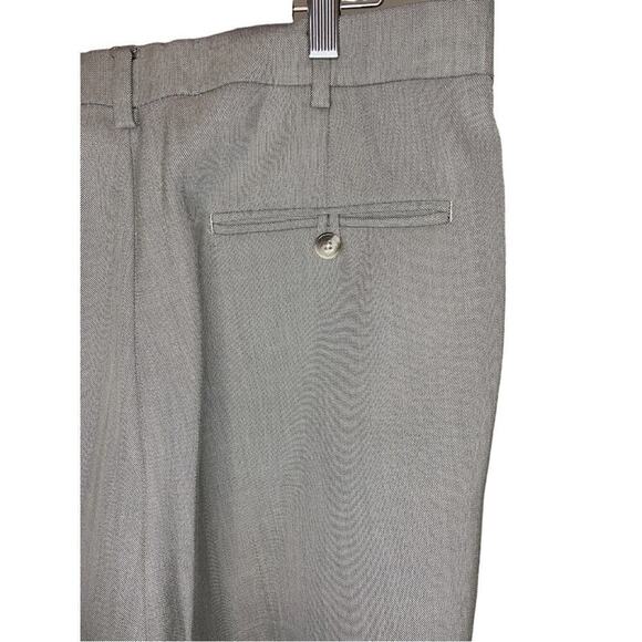 Savane Gray Mens Tailored 2 u Flex Waist Pleated Dress Pants 33x30 - Picture 4 of 4